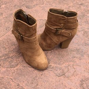 Barely-worn Suede Booties